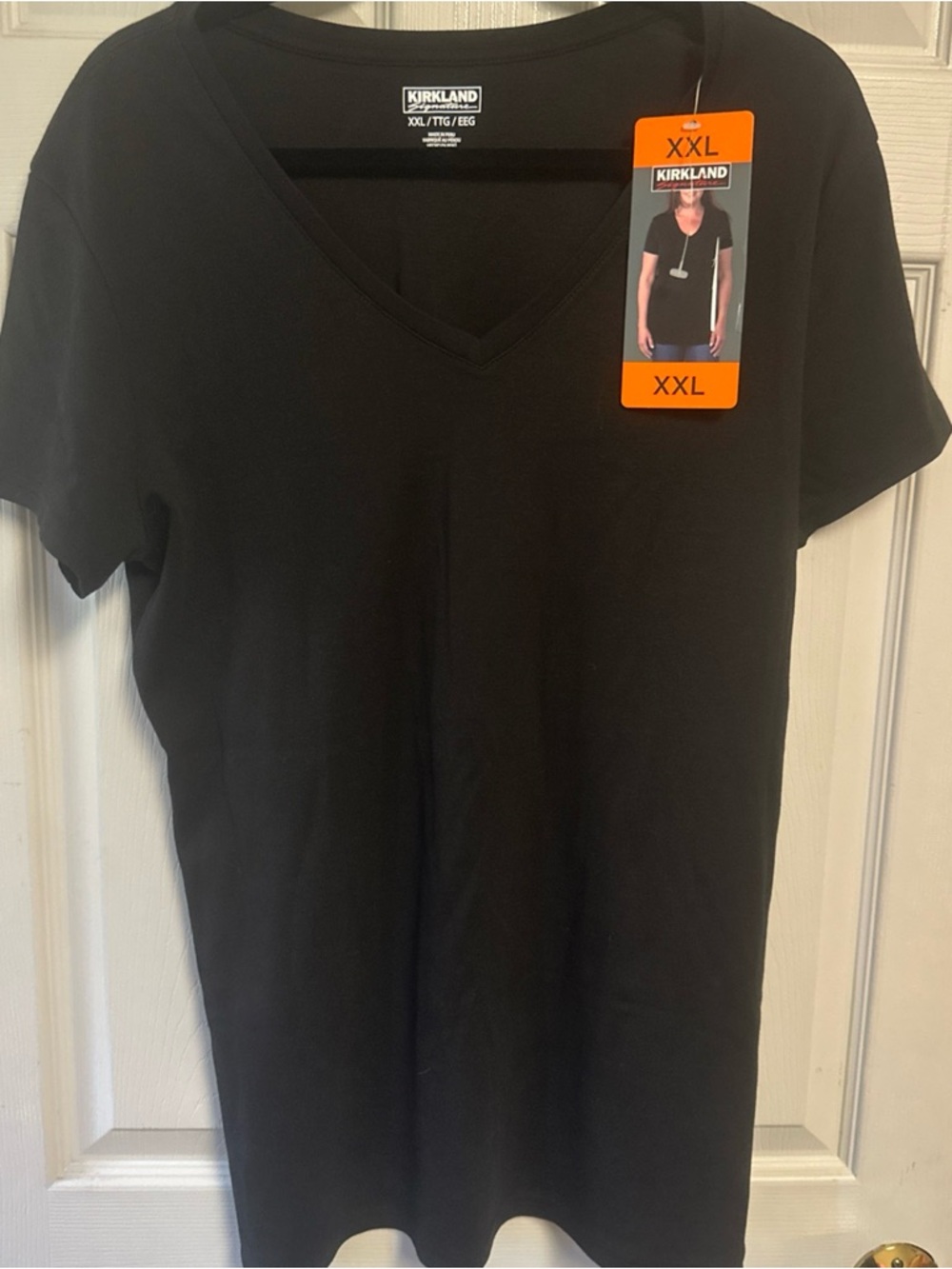 Kirkland Signature Black Women's V-Neck Tee